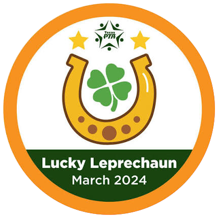 Texas PTA Lucky Leprechaun emblem