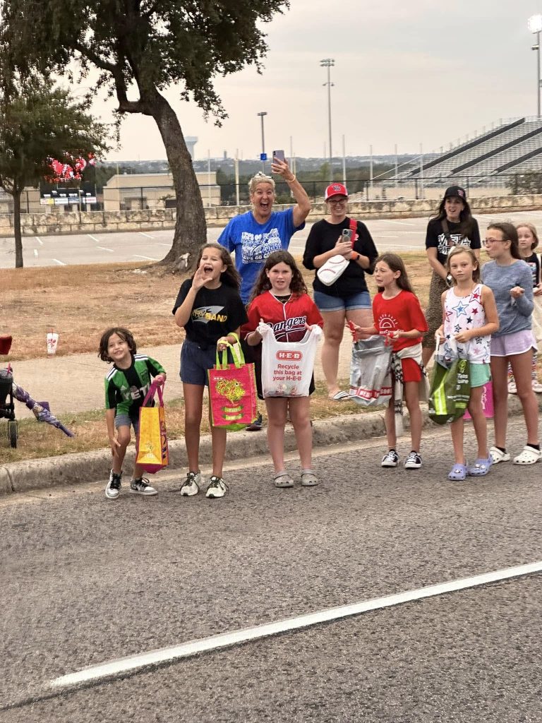 fans along the route